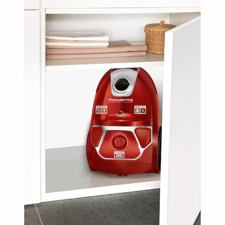Rowenta RO3953EA, Compact Power parquet ACAA, 75db, H+ bag, SPA upgrade suction head, TTM + XL with brush, parquet + crevice tool 2 in 1 + upholstery nozzle, color red