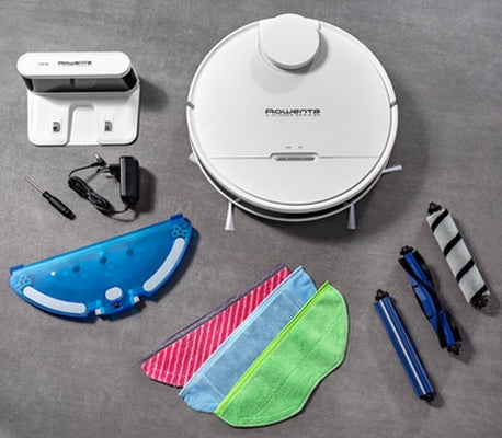 Robot vacuum cleaner ROWENTA SERIES 95 X-PLORER RR7987WH TOTAL CARE CLEANING WITH MOP, WI-FI CONTROL, MAPPING