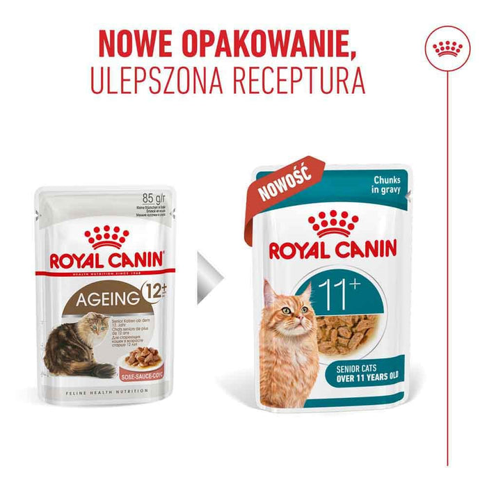 ROYAL CANIN Ageing 11+ Chunks in gravy - wet cat food - 12x85g
