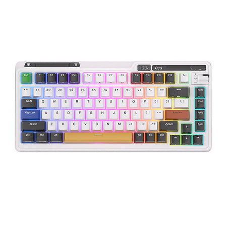 Royal Kludge KZZI K75 pro RGB wireless mechanical keyboard Moment Switch (black and white) (QWERTY)