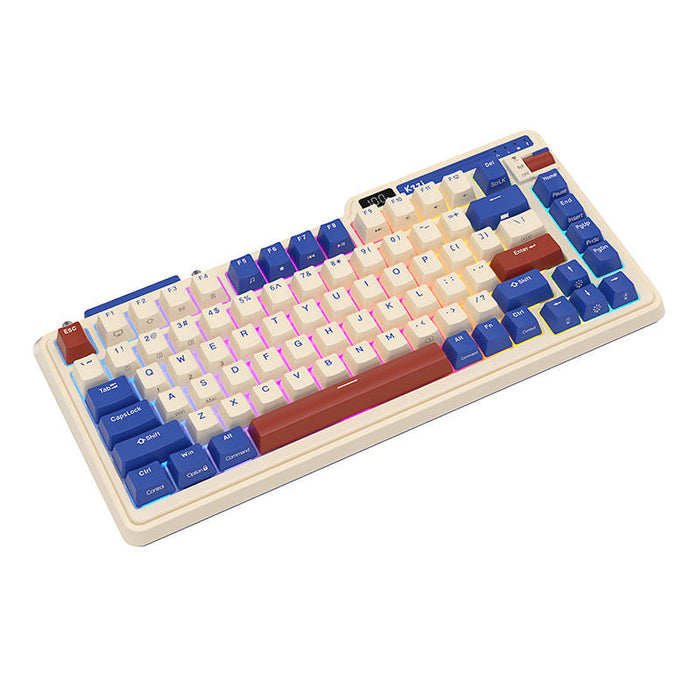 Royal Kludge KZZI K75 pro RGB wireless mechanical keyboard, Moment Switch (retro blue) (QWERTY)