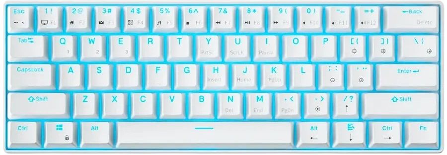 Royal Kludge RK61 RGB mechanical keyboard, red switch (white) (QWERTY)
