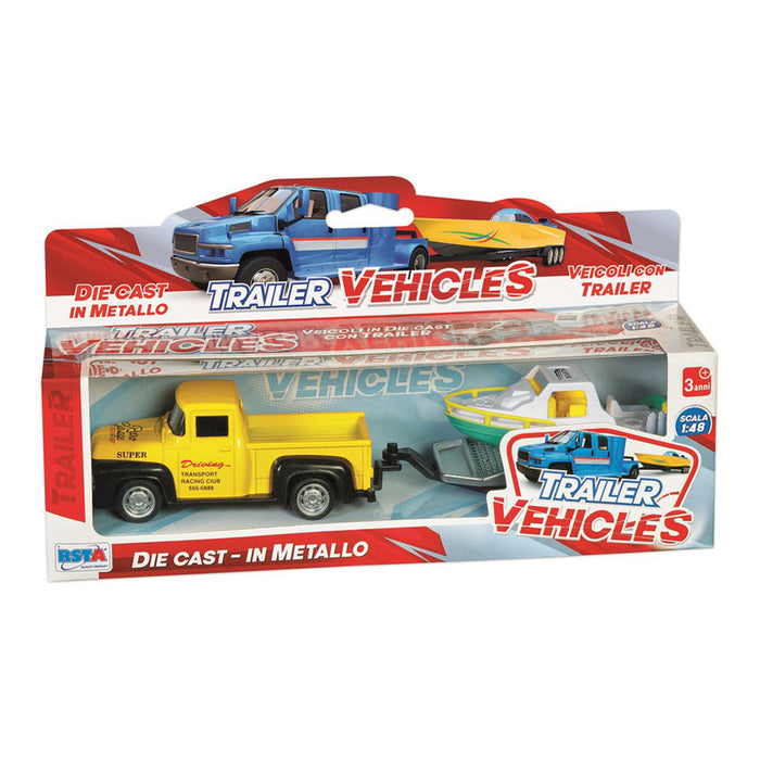 TOY RS TOYS PICKUP TRAILER METAL 1:48 ASSORTMENT