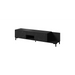 RTV cabinet MARMO 2D1S1K 195x40x47.5 cm black matt/marble black - TV cabinets made of furniture boardSTV-ZPM<<<TV