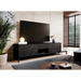 RTV cabinet MARMO 2D1S1K 195x40x47.5 cm black matt/marble black - TV cabinets made of furniture boardSTV-ZPM<<<TV