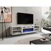 RTV cabinet POLO 180x33x39 white + fireplace white - TV cabinets made of furniture boardSTV-ZPM<<<TV