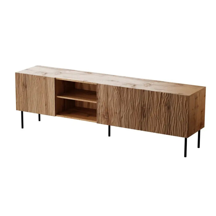 RTV JUNGLE cabinet 190x40.5x59.5 oak wotan + black legs - TV cabinets made of furniture boardSTV-ZPM<<<TV