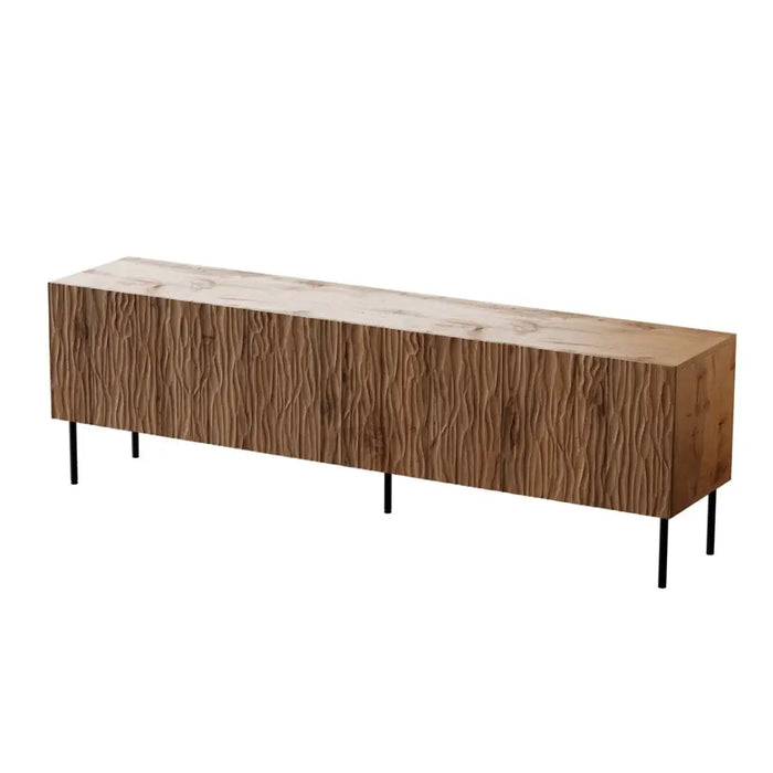 RTV JUNGLE cabinet 190x40.5x59.5 oak wotan + black legs - TV cabinets made of furniture boardSTV-ZPM<<<TV