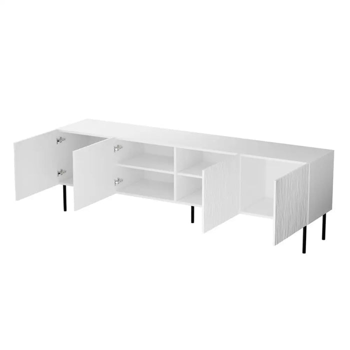 RTV JUNGLE cabinet 190x40.5x59.5 white matt + black legs - TV cabinets made of furniture boardSTV-ZPM<<<TV