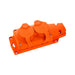 RUBBER BASE FOR CONTACT 2 SOCKETS IP44 ORANGE HOROZ - Разклонители и
