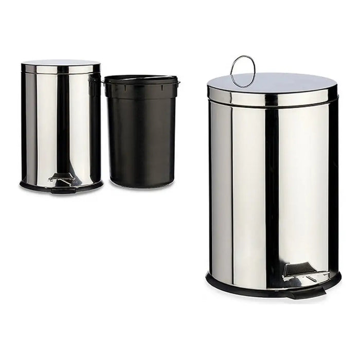 Rubbish bin Berilo Silver Stainless steel Steel Plastic 20 L - Почистване Прахосмукачки И Гладене<<<Дом
