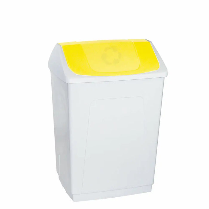 Rubbish bin Denox White Yellow 55 L - Почистване Прахосмукачки И Гладене<<<Дом Градина<<<BigBuy&&&Други продукти за