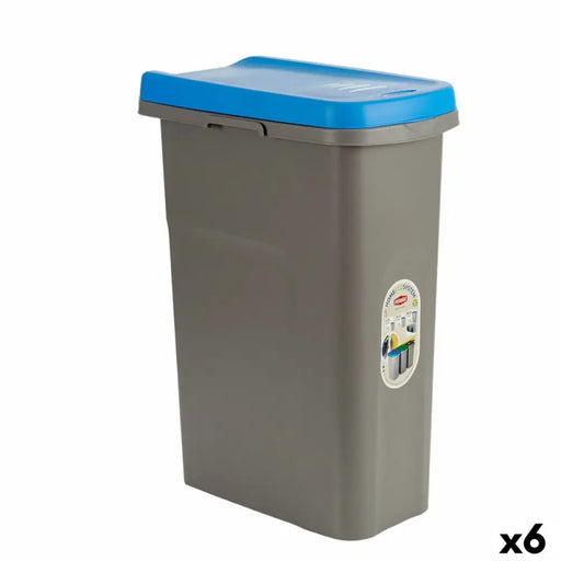 Rubbish bin Stefanplast Blue Grey Plastic 25 L (6 Units) - Почистване Прахосмукачки И Гладене<<<Дом