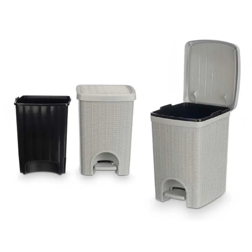 Rubbish bin Stefanplast Light grey Plastic 20 L (6 Units) - Почистване Прахосмукачки И Гладене<<<Дом