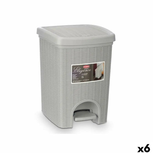 Rubbish bin Stefanplast Light grey Plastic 20 L (6 Units) - Почистване Прахосмукачки И Гладене<<<Дом