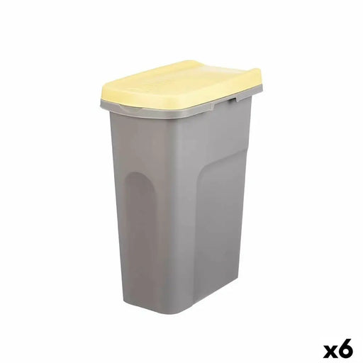 Rubbish bin Stefanplast Yellow Grey Plastic 25 L (6 Units) - Почистване Прахосмукачки И Гладене<<<Дом