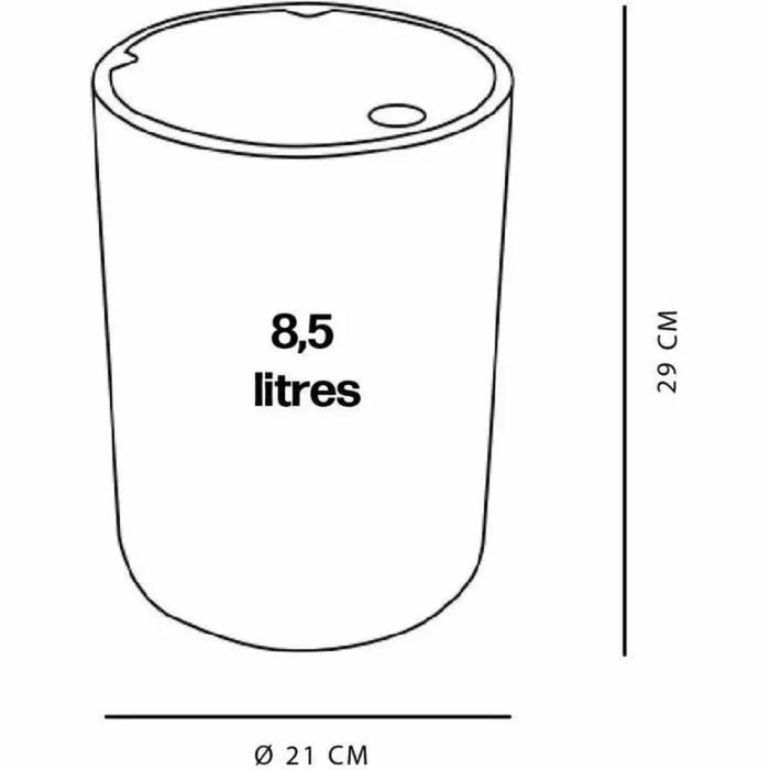 Rubbish bin TODAY UTILITY Black 8,5 L 21 x 29 cm - Баня<<<Дом Градина<<<BigBuy&&&Аксесоари и кранчета<<<Баня<<<Дом