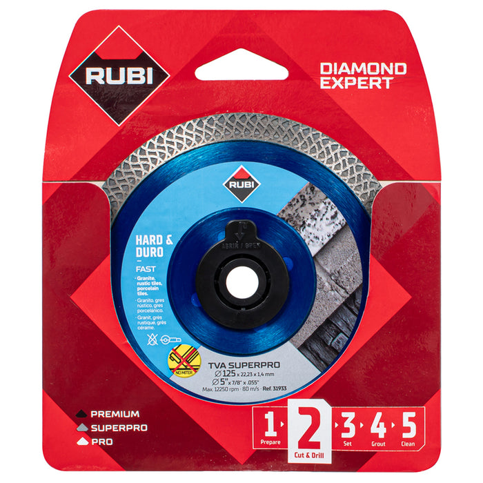 DIAMOND DISC FOR NON-METAL CUTTING RUBI 125x1.4x22.23