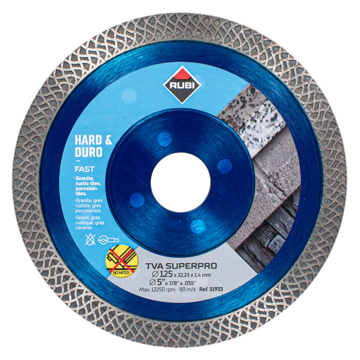 DIAMOND DISC FOR NON-METAL CUTTING RUBI 125x1.4x22.23