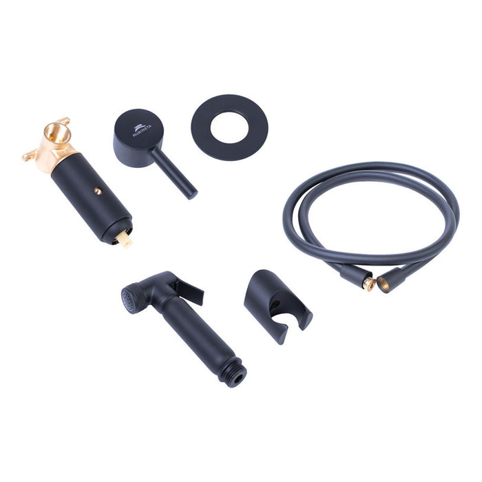 HYGIENIC SHOWER SET RUBINETA BLACK