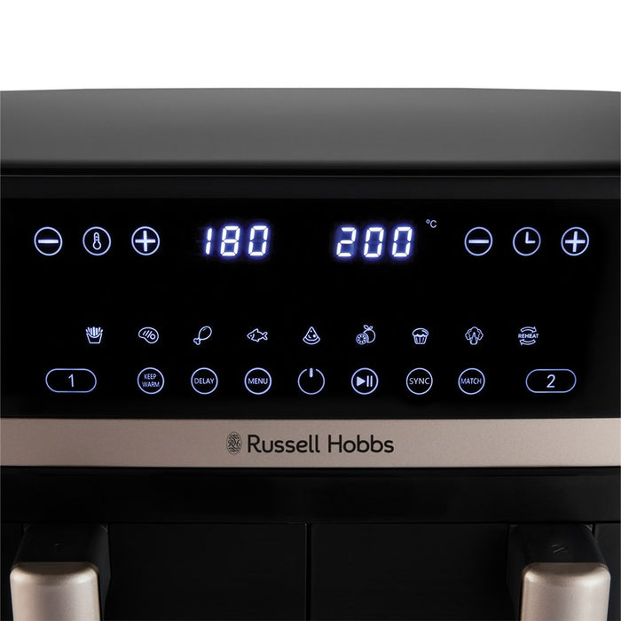 Russell Hobbs Air Fryer Dual 9 L Freestanding 2800 W Black