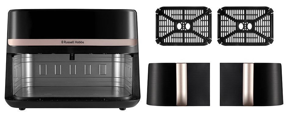Russell Hobbs Air Fryer Dual 9 L Freestanding 2800 W Black