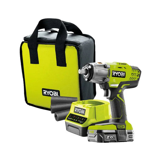 RYOBI R18IW3-120S CORDLESS IMPACT WRENCH 18 V 400.00 nm NUMBER OF BATTERIES 1 BATTERY CAPACITY 2.00 Ah - Акумулаторни