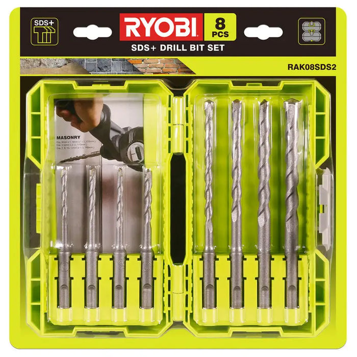 RYOBI RAK08SDS2 CONCRETE DRILL SET 8 PCS - Комплекти свредла<<<Консумативи за електроинструменти<<<Инструменти и