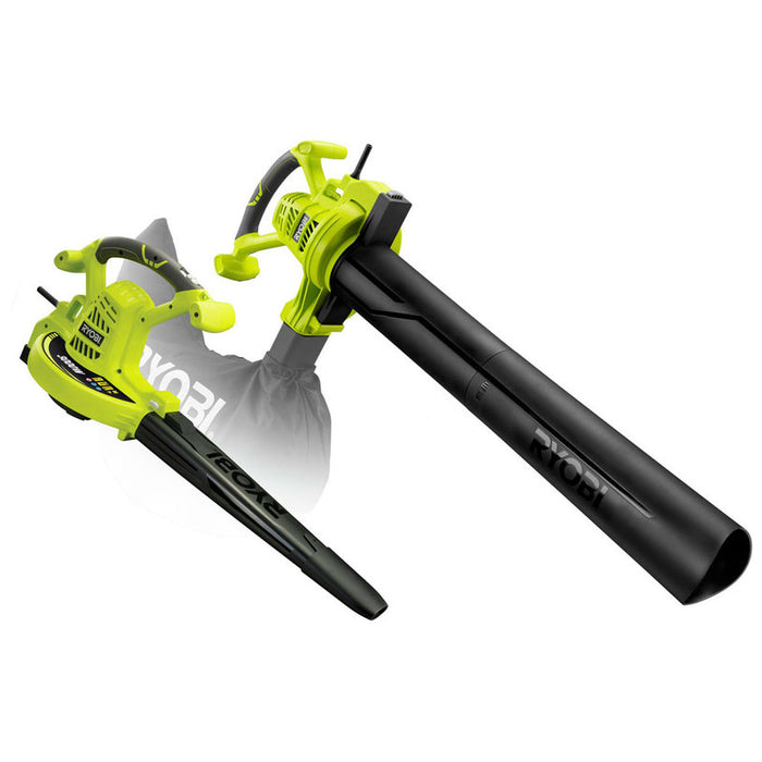 ELECTRIC LEAF COLLECTOR RYOBI RBV3000CSV 3000 W, MAXIMUM BLOW SPEED 375 km/h