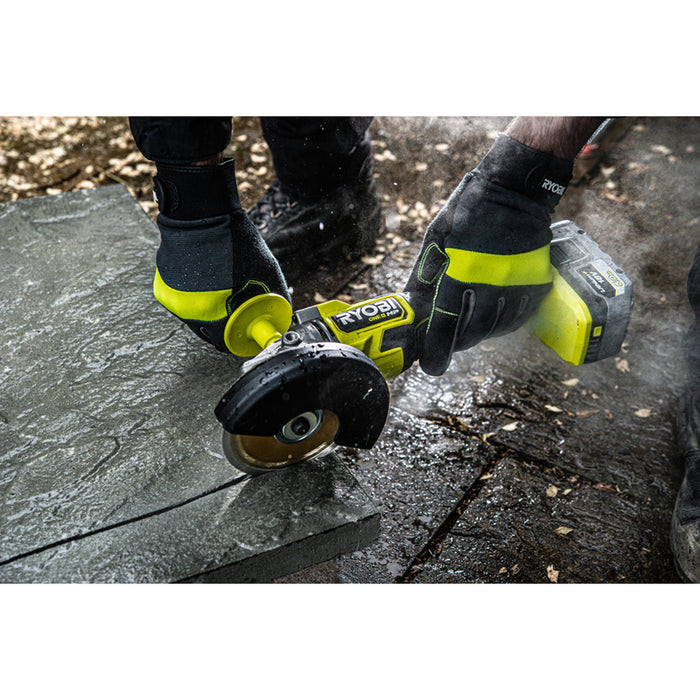 RYOBI RAG18X-0 18 V CORDLESS ANGLE SAVER, WITHOUT BATTERY AND CHARGER, 125 mm