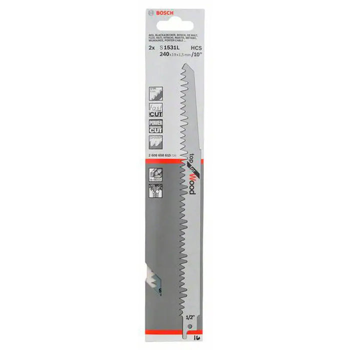 SABER SAW KNIFE 2 PCS. BOSCH S1531L - Листове за триони<<<Консумативи за електроинструменти<<<Инструменти и