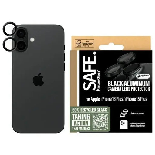 SAFE by PanzerGlass iPhone 16 6.1’’ / 16 Plus 6.7’’ Lens Protector black/black SAFE95890 - Cell phone tempered