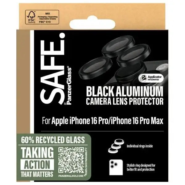 SAFE by PanzerGlass iPhone 16 Pro 6.3’’ / 16 Pro Max 6.9’’ Lens Protector black/black SAFE95891 - Cell phone tempered