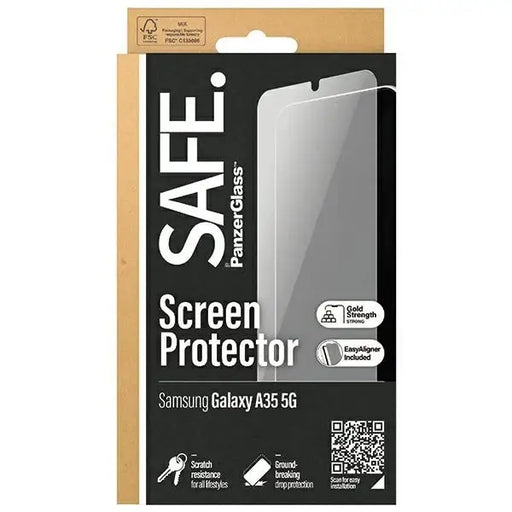 SAFE by PanzerGlass Ultra-Wide Fit tempered glass with positioner for Samsung Galaxy A35 5G - Cell phone tempered