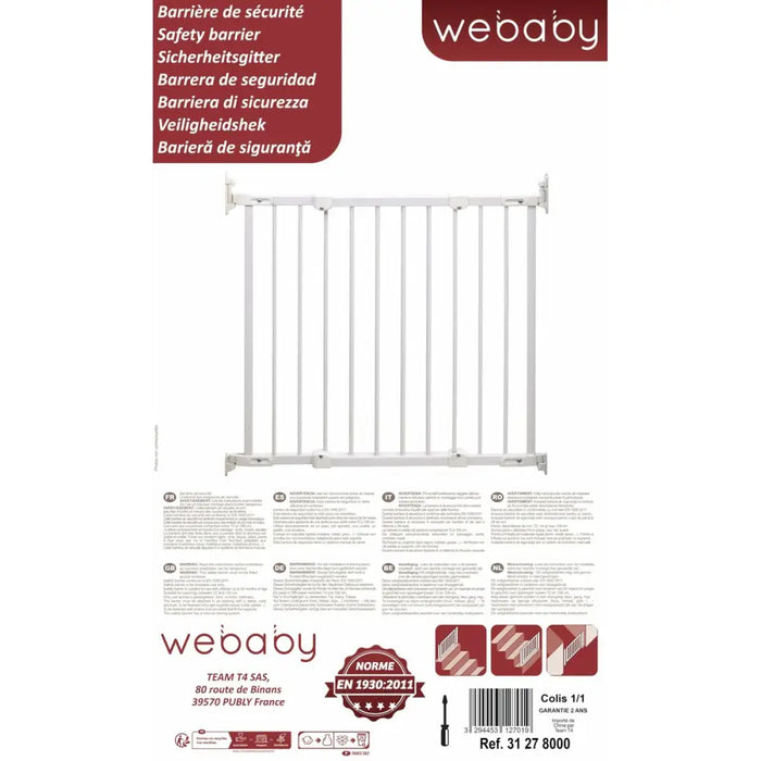 Safety barrier WEBABY NONO White 72-108 cm - Сигурност Удома<<<Дом Градина<<<BigBuy&&&Системи за сигурност<<<Сигурност