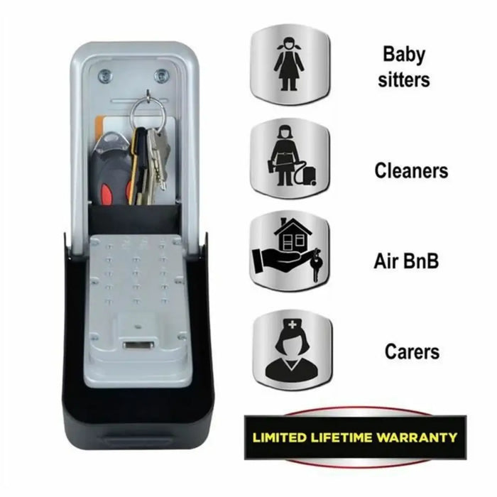 Safety-deposit box Master Lock 5426EURD Keys Grey Black/Grey Metal/Plastic 17,3 x 13,3 x 7,5 cm (1 Unit) - Сигурност