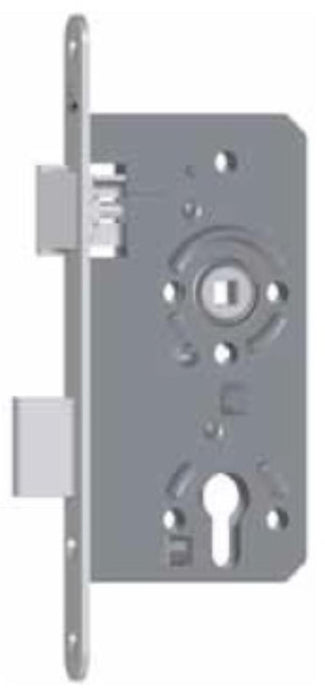 CARTRIDGE LOCK 72MM E55 CHROME DIN