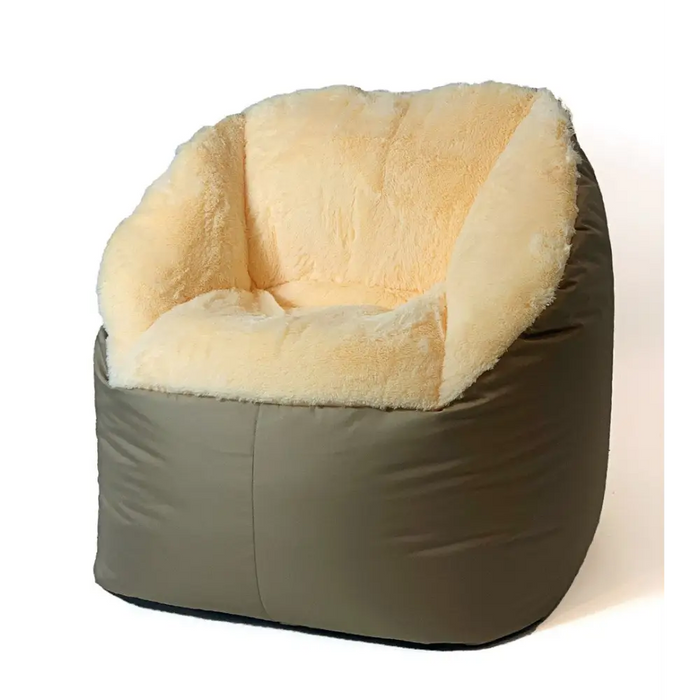 Sako bag pouf Fluffy cream XXL 140 x 90 cm - Sako poufsPUF-SAK<<<Poufs and footrestsPUF<<<ActionPL