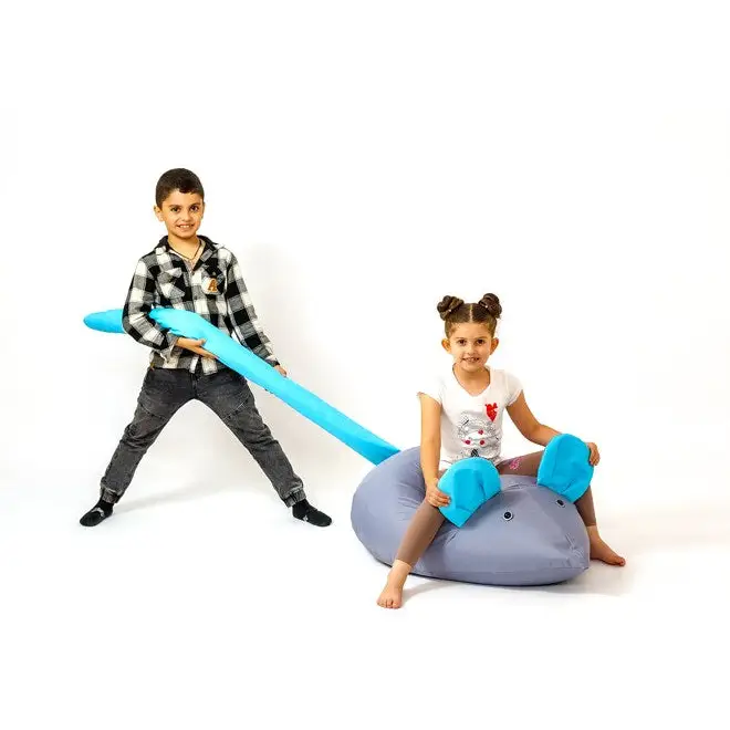 Sako bag pouffe Mouse grey-blue L 110 x 80 cm - Poufs for children/youthPUF-DZI<<<Poufs and footrestsPUF<<<ActionPL
