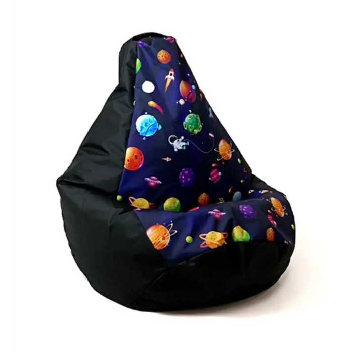 Sako bag pouffe pear print black-planets L 105 x 80 cm - Sako poufsPUF-SAK<<<Poufs and footrestsPUF<<<ActionPL