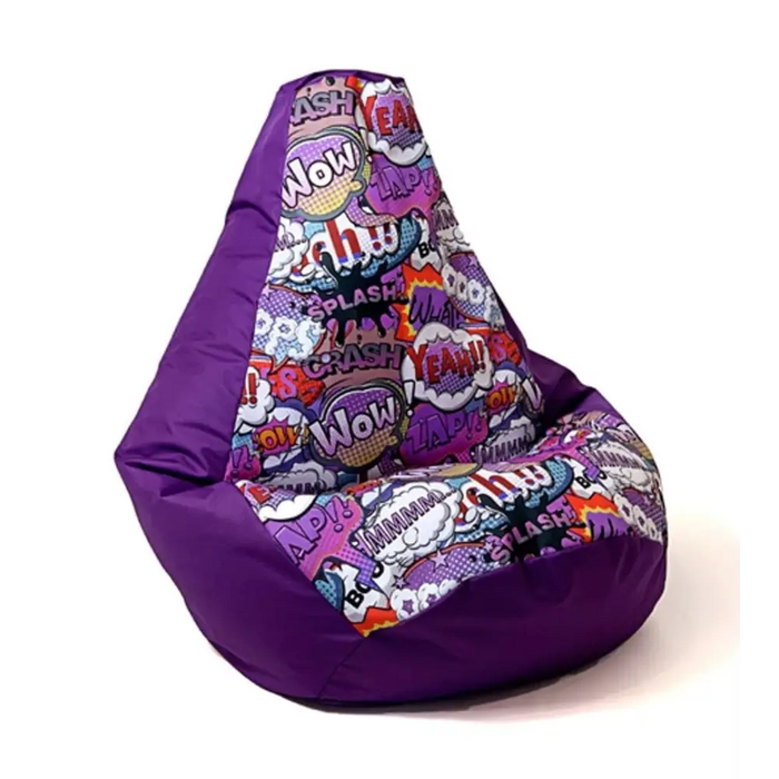 Sako bag pouffe Pear print purple-WOW L 105 x 80 cm - Sako poufsPUF-SAK<<<Poufs and footrestsPUF<<<ActionPL