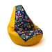 Sako bag pouffe Pear print yellow-flower L 105 x 80 cm - Sako poufsPUF-SAK<<<Poufs and footrestsPUF<<<ActionPL