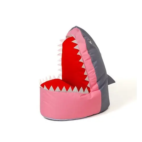 Sako bag pouffe Shark grey-pink XXL 100 x 60 cm - Poufs for children/youthPUF-DZI<<<Poufs and footrestsPUF<<<ActionPL