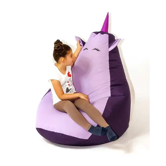 Sako bag pouffe Unicorn purple-light purple L 105 x 80 cm - Poufs for children/youthPUF-DZI<<<Poufs