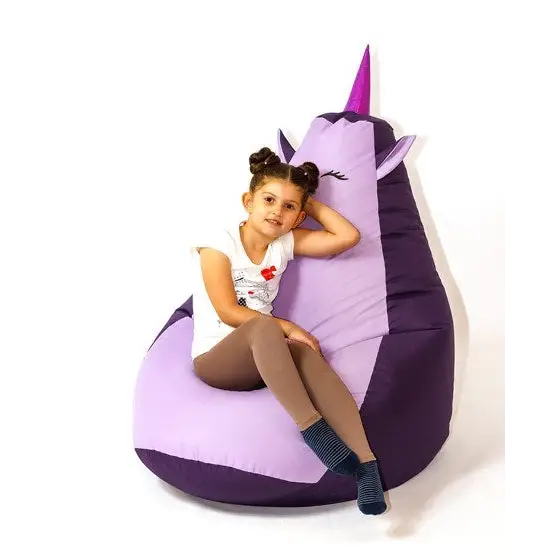 Sako bag pouffe Unicorn purple-light purple L 105 x 80 cm - Poufs for children/youthPUF-DZI<<<Poufs