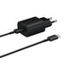Samsung 25W EP-TA800EBE USB-C Wall Charger with Samsung EP-DA705BBE USB-C / USB-C Cable Replacement Pack - Black - Cell