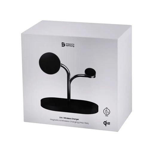 Samsung GP-PWU024WIABW mobile device charger Headset Smartphone Smartwatch Black Silver USB Wireless charging Indoor