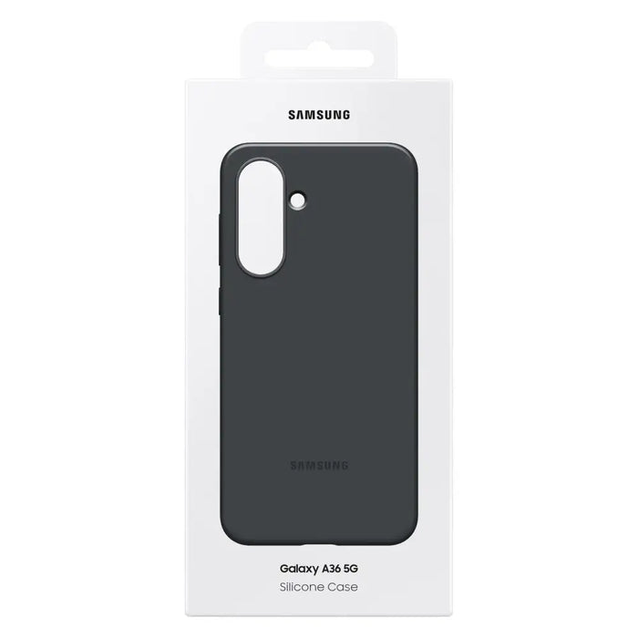 Samsung Rugged Silicone Case EF-RA366CBEGWW for Samsung Galaxy A36 5G - Black - Cell phone cases