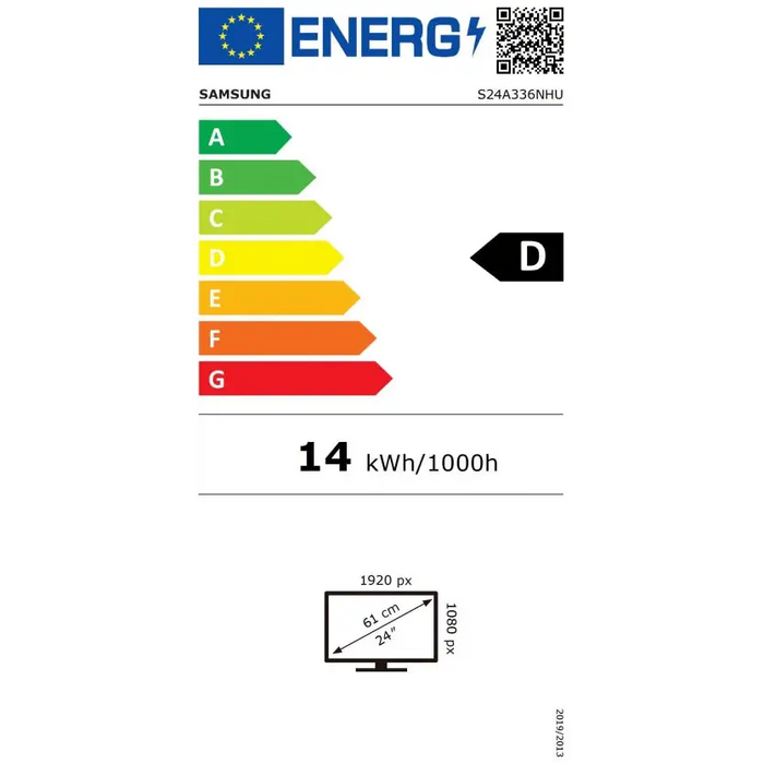 Samsung S33A LED display 61 cm (24’’) 1920 x 1080 pixels Full HD Black
