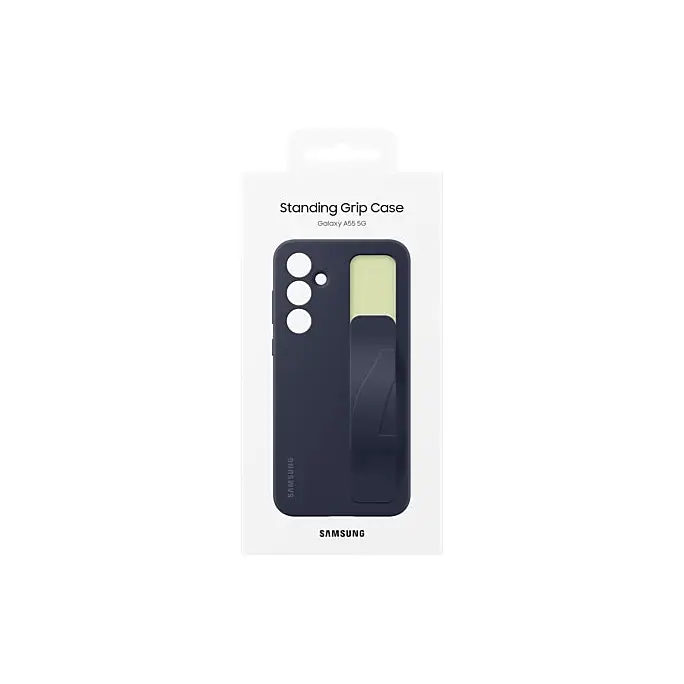 Samsung Standing Grip Case EF-GA556TBEGWW for Samsung Galaxy A55 with handle - blue-black - Cell phone cases